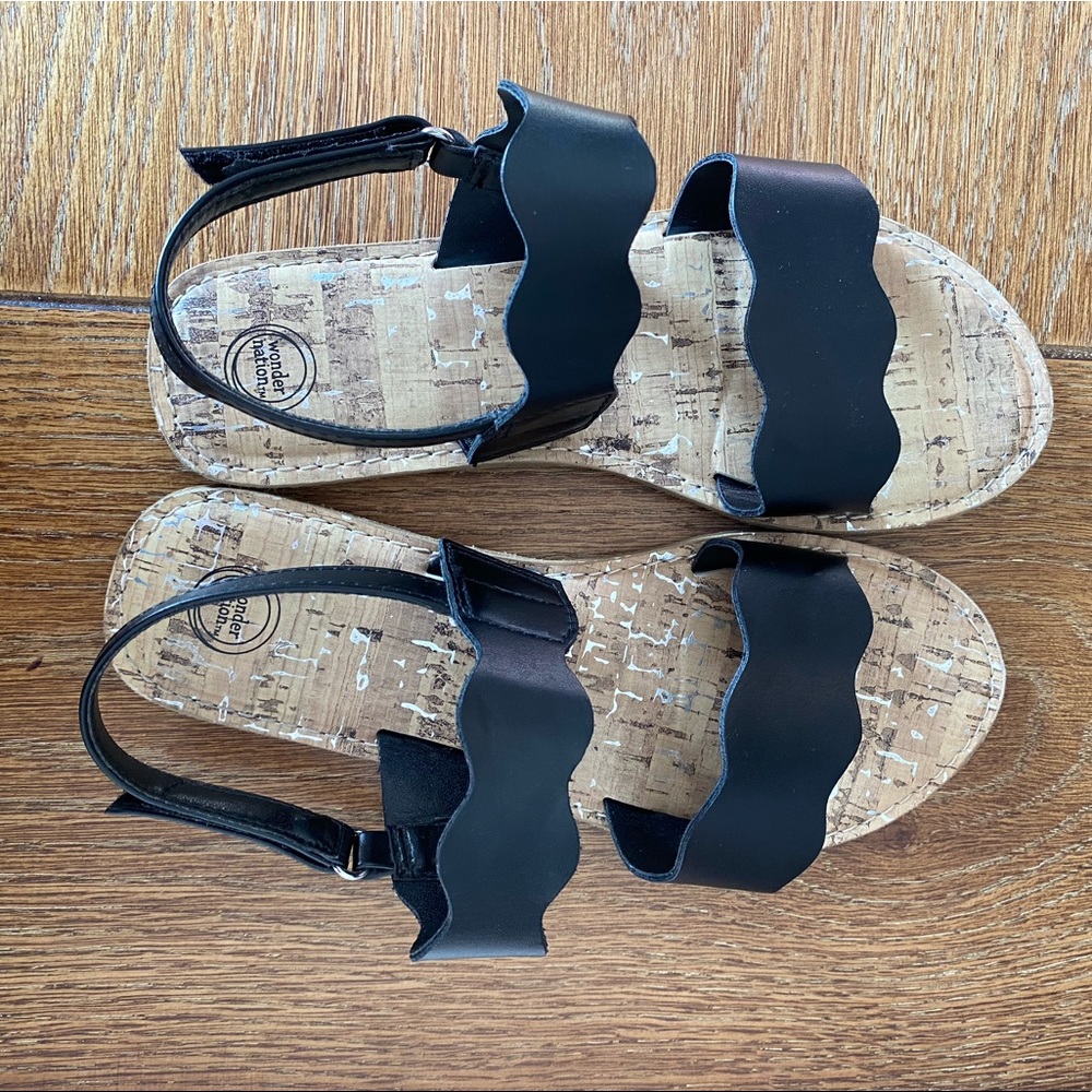 Black Wonder Nation Sandal Girla Sz 2